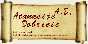 Atanasije Dobričić vizit kartica
